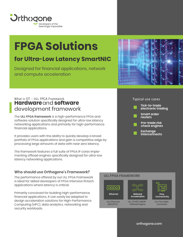 Explore how our ULL FPGA Framework can redefine your HFT Strategy